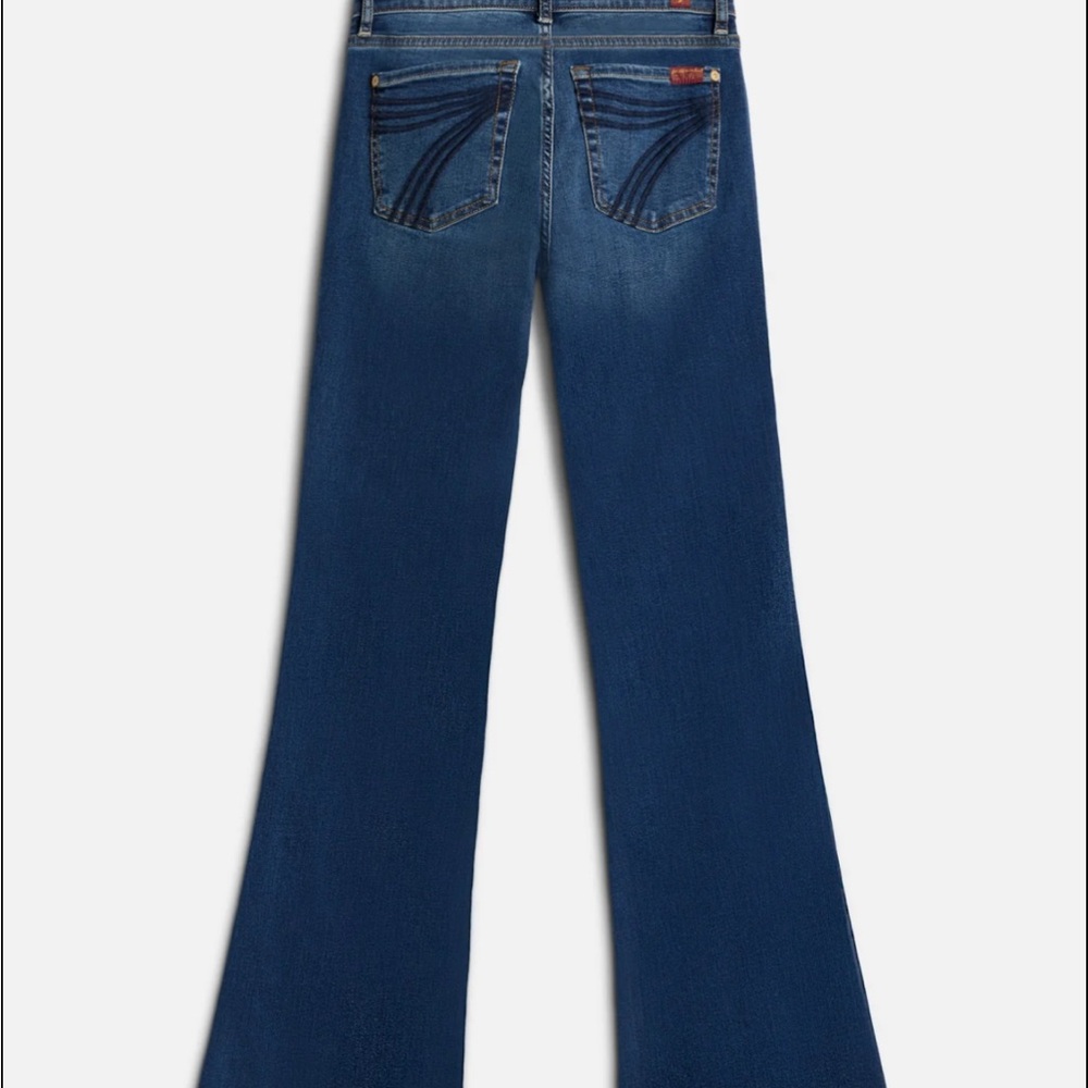 7 For All Mankind Dark Blue Boot Cut Jeans